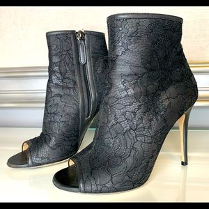 Valentino Lace Peep Toe Booties - Size 36